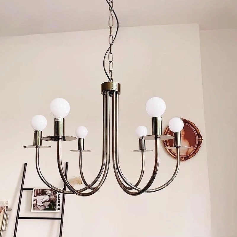 SANDYHA الرجعية الثريات الصناعية الفرنسية الشمال نمط مصمم قلادة أضواء لغرفة الطعام غرفة المعيشة غرفة نوم LED