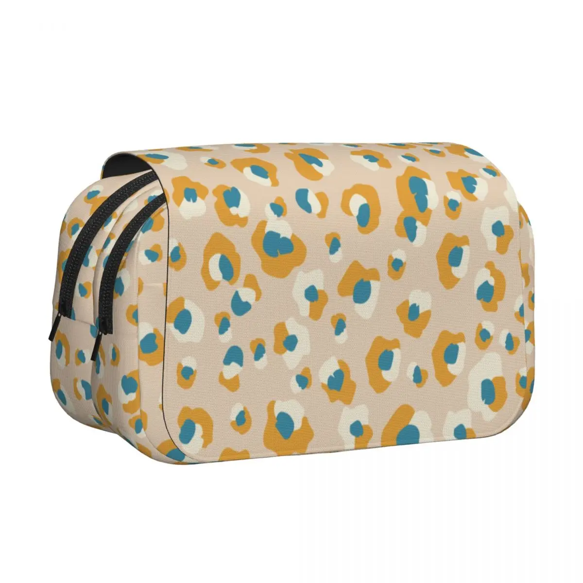 

Пенал-органайзер с принтом леопарда, двойное отделение, вместительный, для школьных принадлежностей и косметики