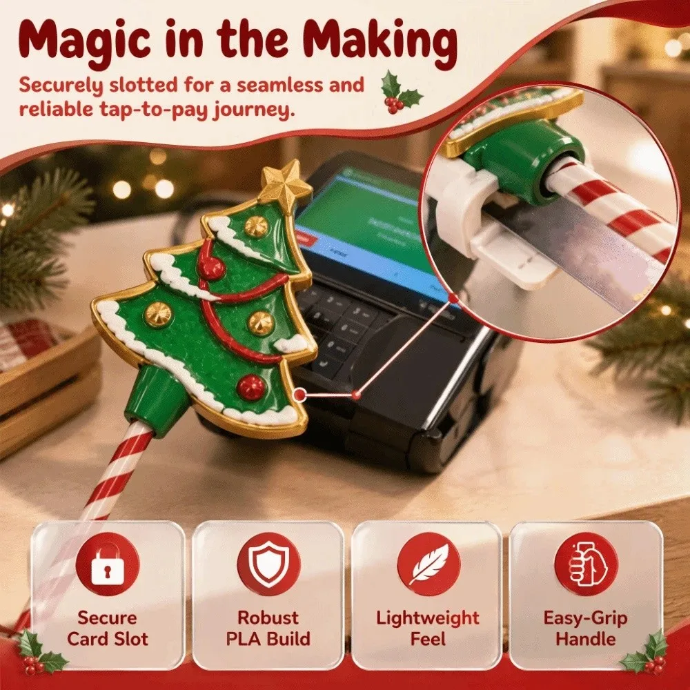 Creative 3D Printed Wand Tap To Pay Portable Lightweight Contactless Payment Sleeve Funny Cute Payment Magic Wand Xmas