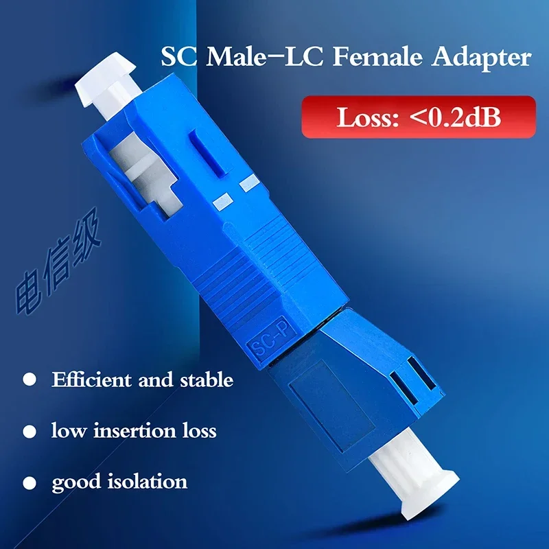 Single Mode SC Male To LC Female Hybrid Optical Fiber Adapter Connector for Optical Power Meter Accessories Replacement