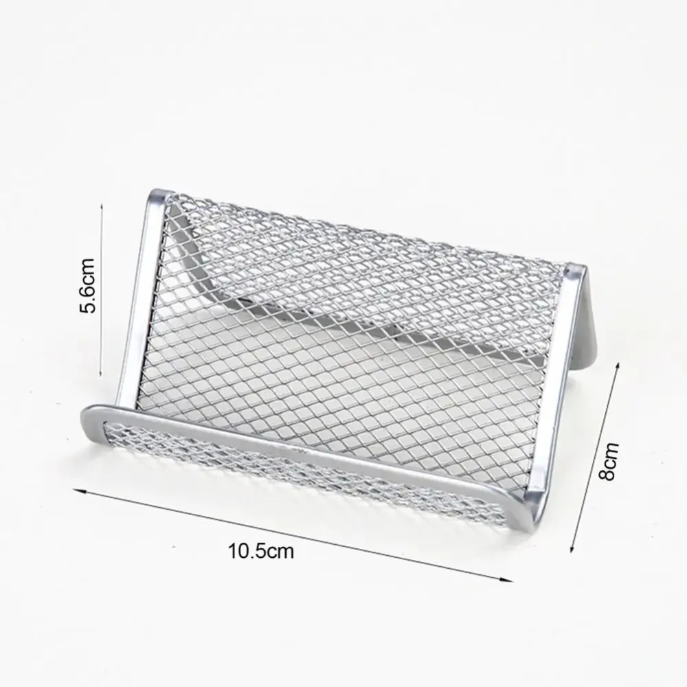 Display Bracket Mesh Card Metal Holder Portable Durable Business Card Display Stand Creative Metal Name Card Display Holder