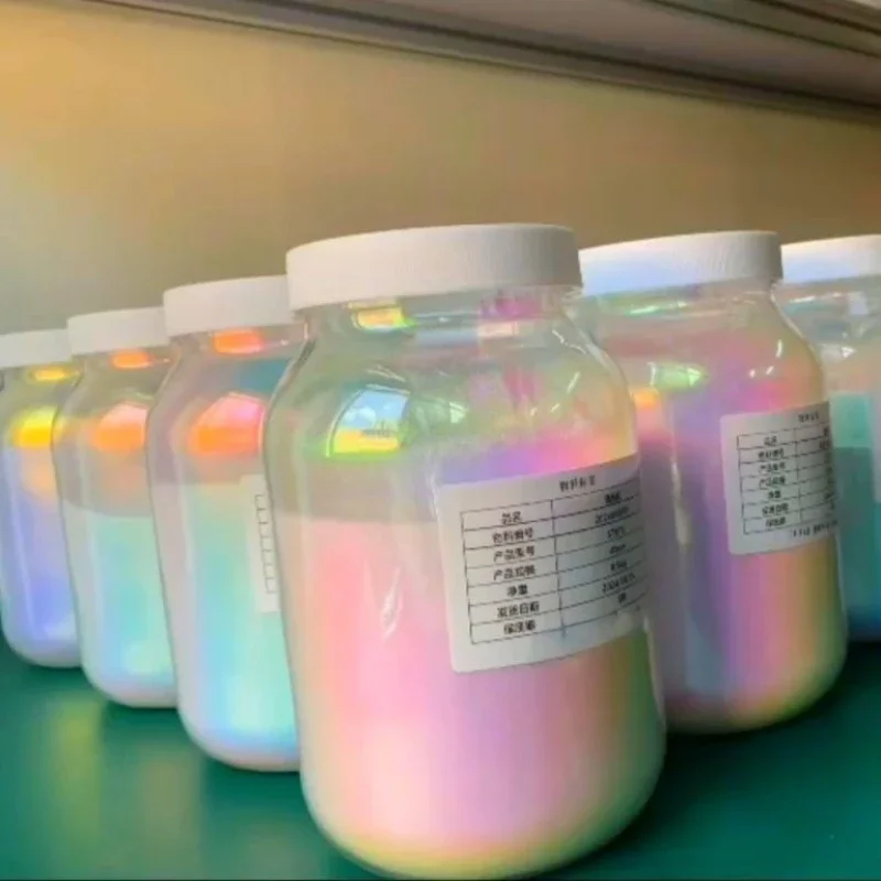 Solvent Resistant High Brightness Polarized Chameleon Glitter Powder Neon Aurora Fairy Powder Decorative Art Pigment Powder