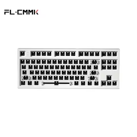 FL&middot;ESPORTS Mk870 Single-Three-Mode Mechanical Keyboard Kit 87-Key Hot-Swappable Full-Key RGB Custom Keyboard Compatible 3/5-Pin