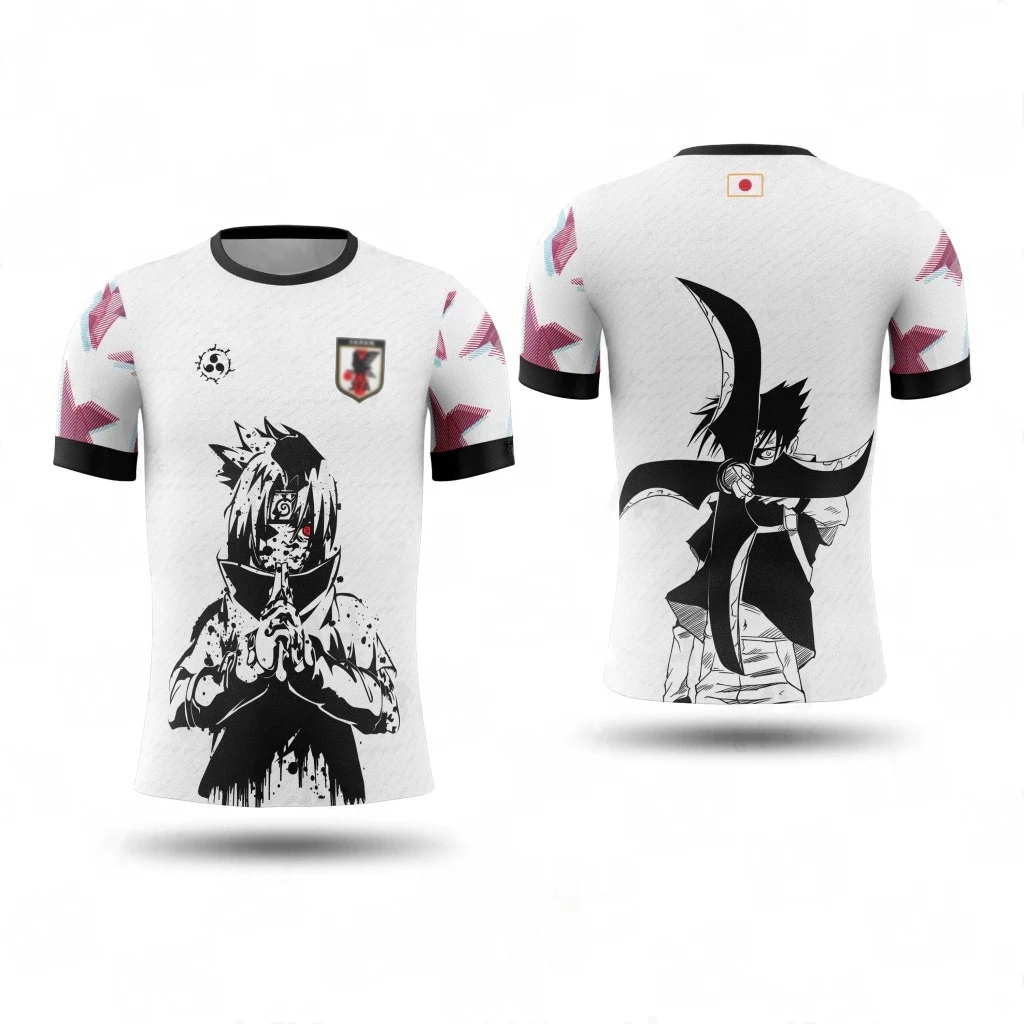 Naruto Sasuke Uchiha Anime AOP Anime Jersey Family Summer Adult Kids Athleisure T-Shirt Breathable Quick Dry Unisex Streetwear