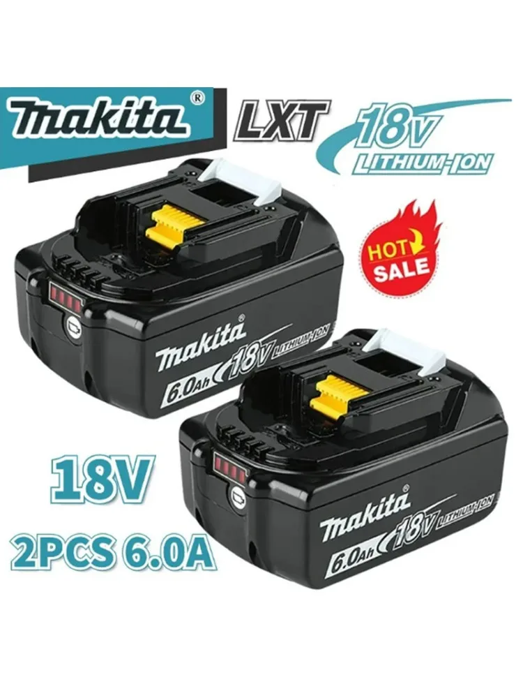 

For Makita 18V 6.0Ah LXT High capacity and durability Li-Ion Battery Or Dual charger BL1860 BL1850 BL1830 US FR RU DE