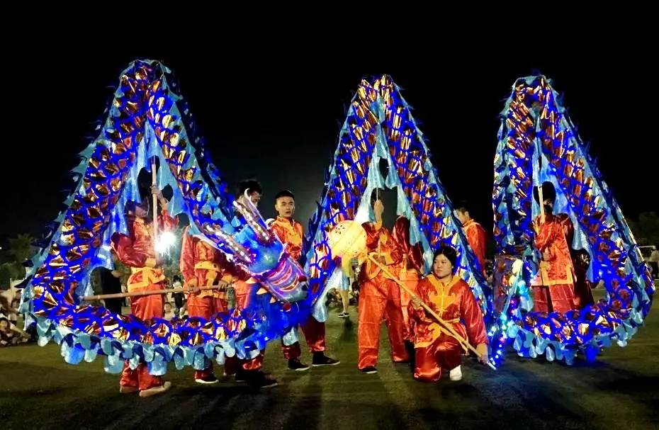 18m  10 Players Golden Dragon Dance Costume Adults, LED Light Size 4,, Art Party, New Year Performance, Parade, Folk Stage, Sale