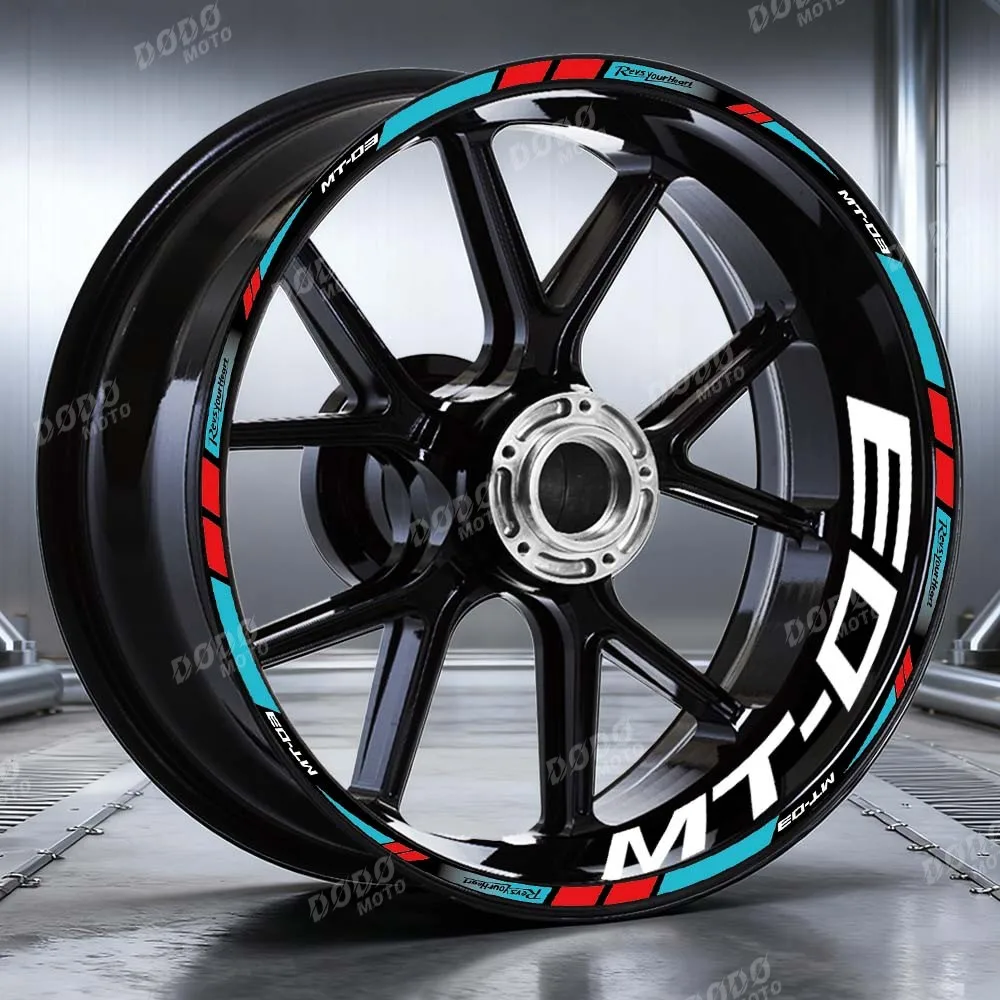 

Reflective Motorcycle Wheel Stickers ﻿17 Inchs Hub Decal Rim Stripe Waterproof For MT-03 MT 03 mt 03 2025 2024 2022 2021 2020