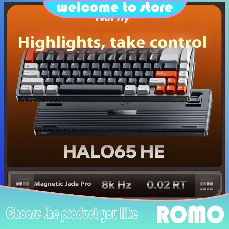 Nuphy Halo65 He Magnetic Axis Keyboard Rgb Custom Switch 65 Series Gaming And Esports Mechanical Keyboard Valorant Accessories