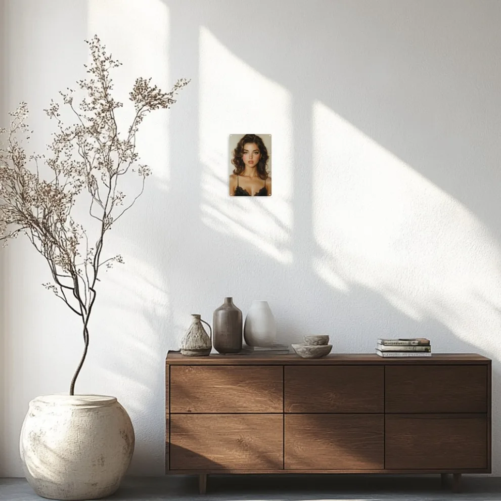 لوحة فنية جدارية من الألومنيوم بورتريه ملكي - ديكور عتيق أنيق لغرفة المعيشة وغرفة النوم وجدار معرض المكتب #4