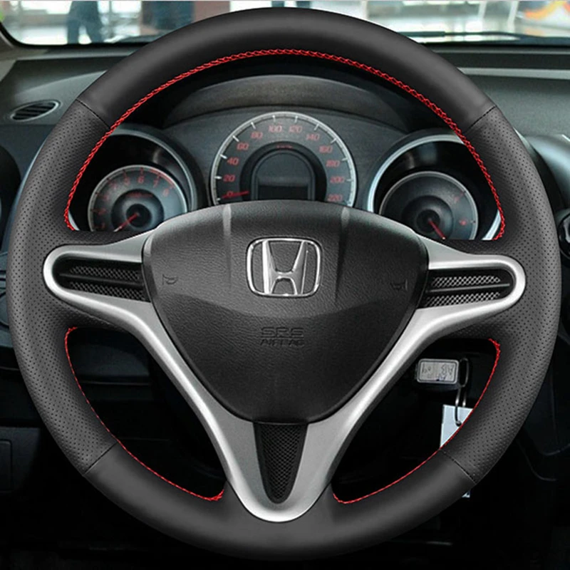 DIY Car Steering Wheel Cover For Honda Civic Civic 8 2006-20011 (3-Spoke) Car Interior Customized Original Steering Wheel Braid