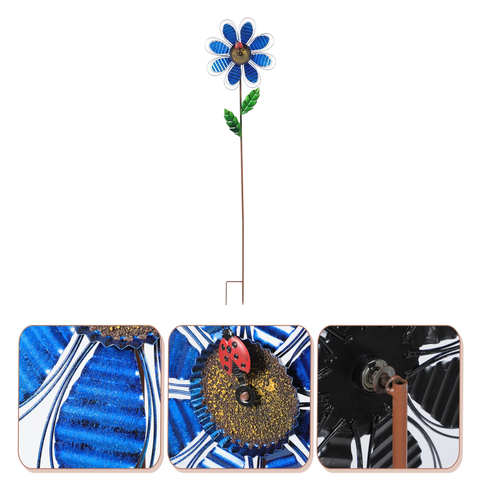 

Креативная железная художественная ветряная мельница для сада, декоративная вставленная вертушка, нержавеющее украшение для двора, наружное украшение