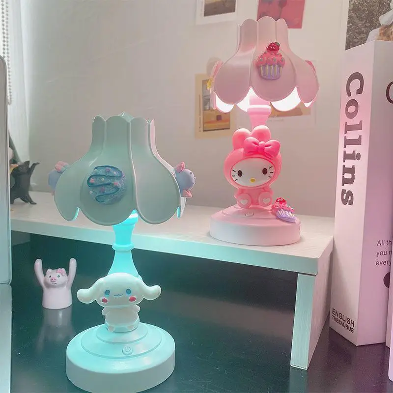 

Kawaii Sanrio Cinnamoroll My Melody Hello Kitty Cartoon Led Desktop Bedside Desk Lamp Night Light Ornaments Daily Necessities