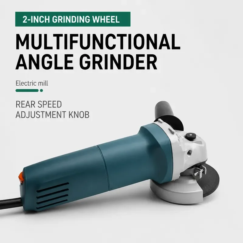 Electric Angle Grinder Handheld Adjustable Speed Fine Handle Household Polishing Rust Removal Tool
