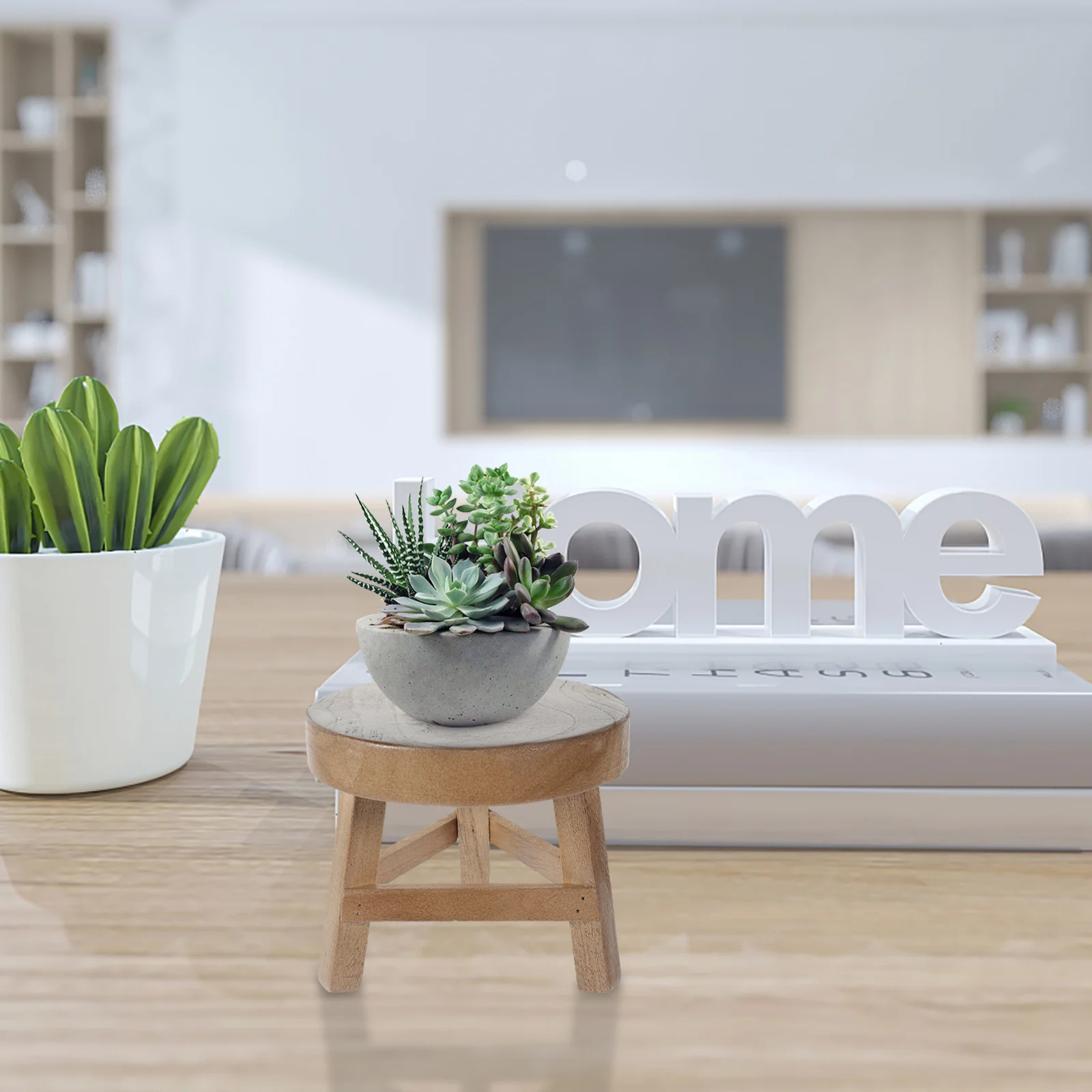 

Wooden Succulent Bench Stand For Balcony Garden Potted Plant Holder Flower Pot Base Bonsai Display Rack Wooden Plant Pot Stand