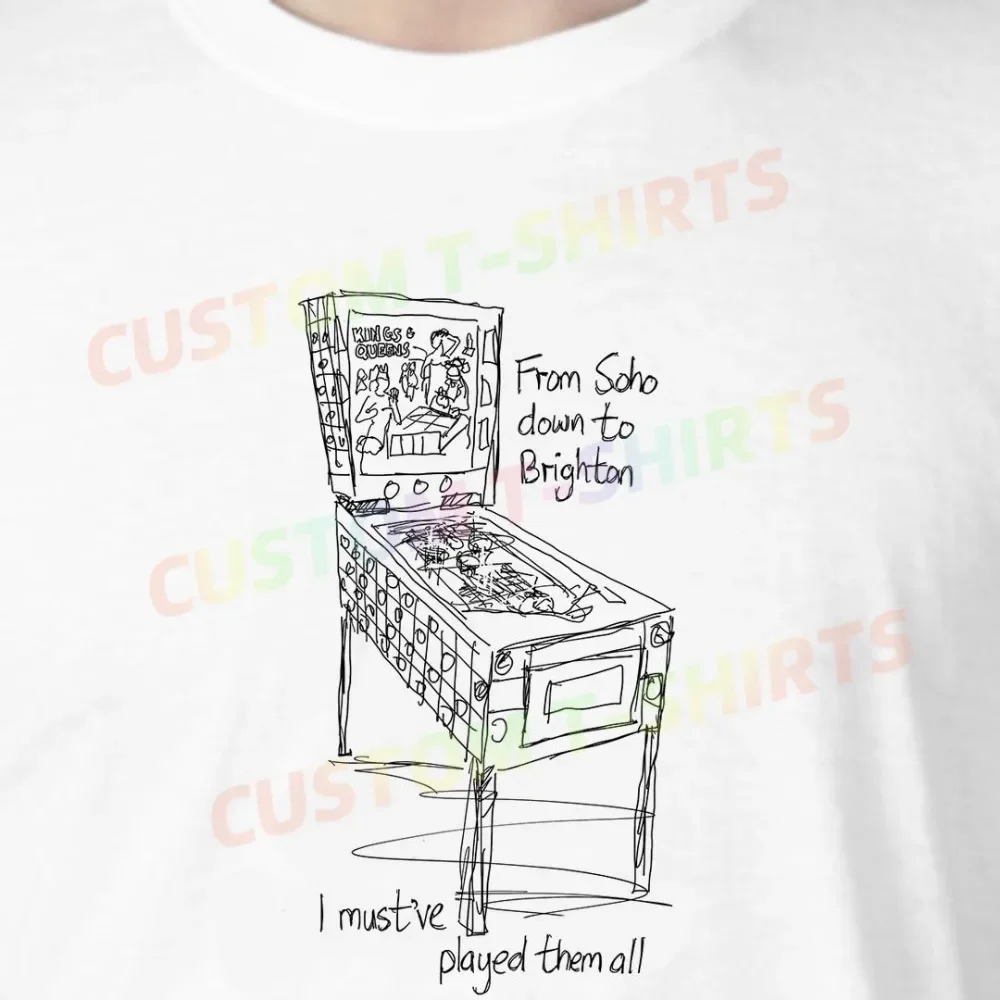 

89 179_Pinball_Wizard_–_The_Who Fans' comic-style hand-drawn pattern T-shirts for both men and women in summer