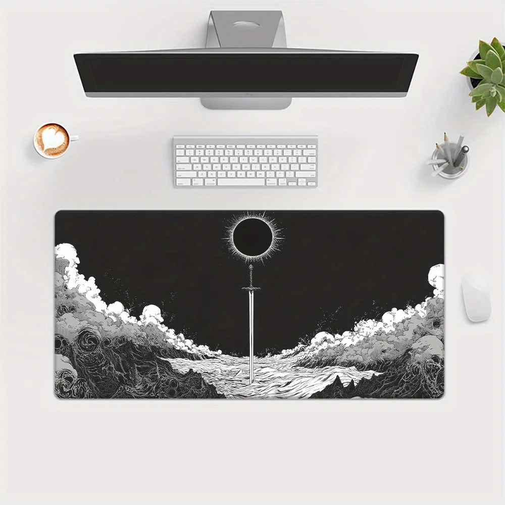 

Samurai Sword Manga Mouse Pad Large Rubber Anti-slip PC Desk Accessories Mousepad for Offices and Gamer Keyboard Mats Decor Mat