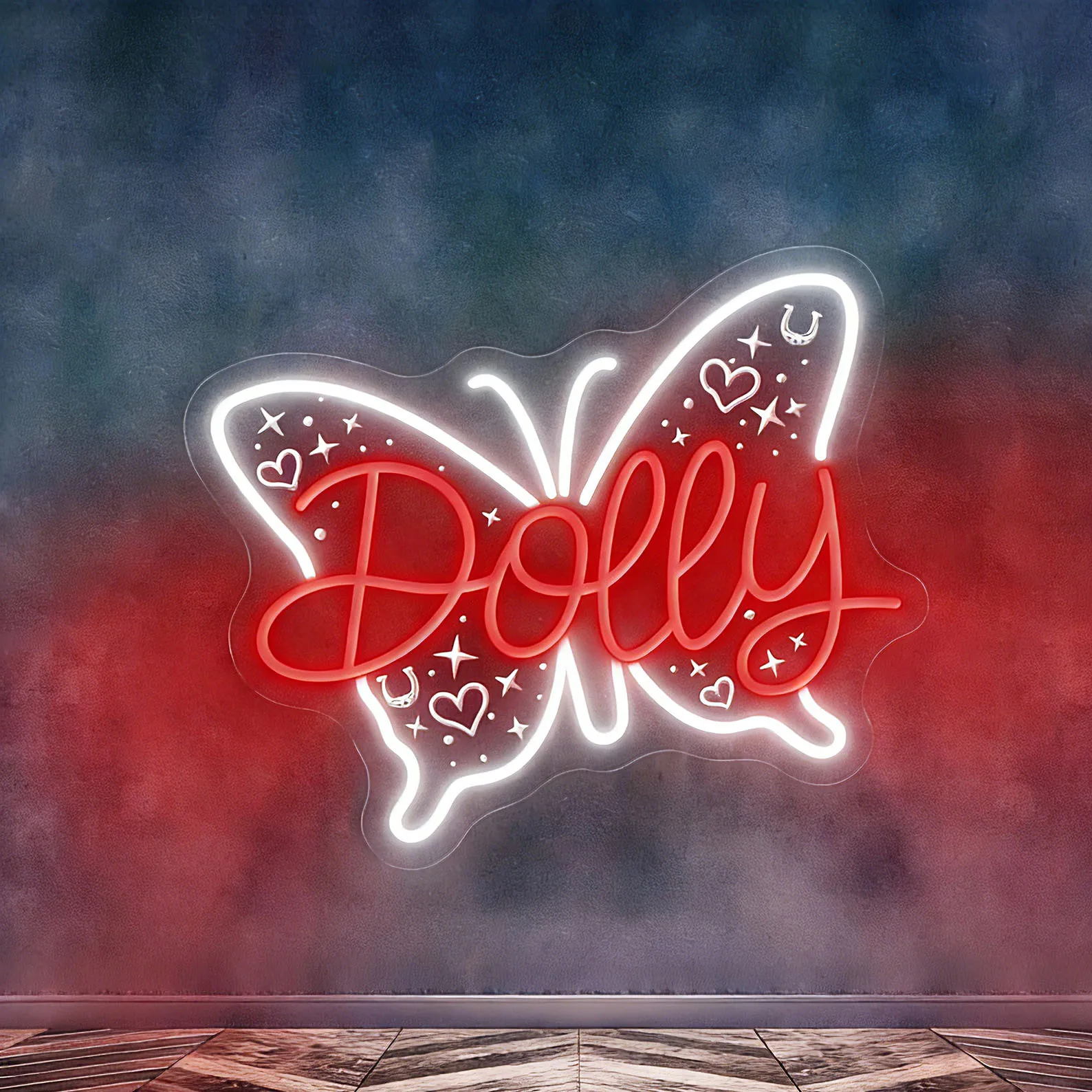 Custom Name Butterfly Neon Sign,Butterfly Neon Sign,Butterfly Lover Gift,Aesthetic Room Decor,Girl Room Neon Art,Gift For Her view 3