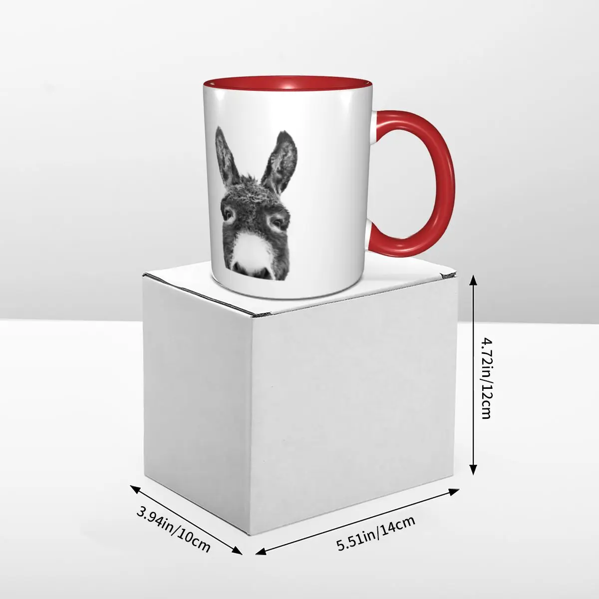 Peeking Donkey Mug Funny Ceramic Coffee Cups Tea Mugs Milk Cup Drinkware Gift for Friends view 6