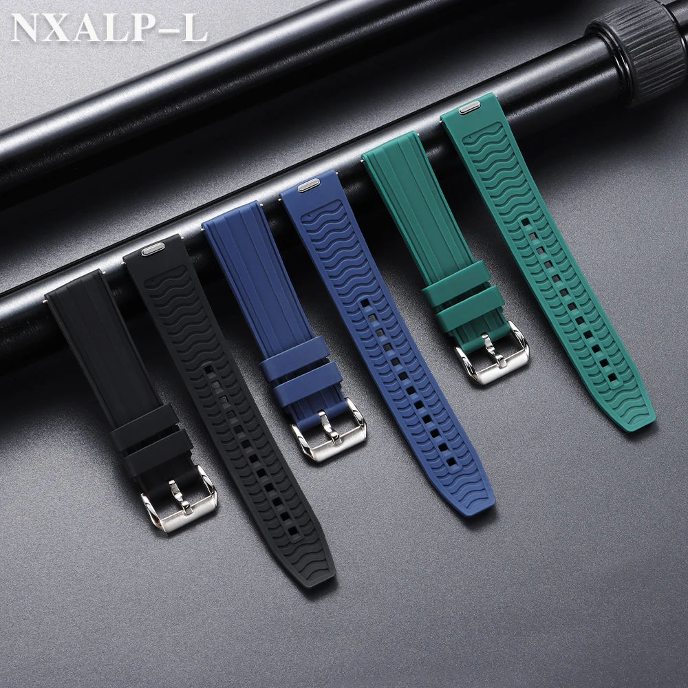 Premium FKM Fluoro Rubber Watch Band 20mm 22mm for Rolex for Omega Strap for Seiko for Oris Diving Sports Women Men Bracelet