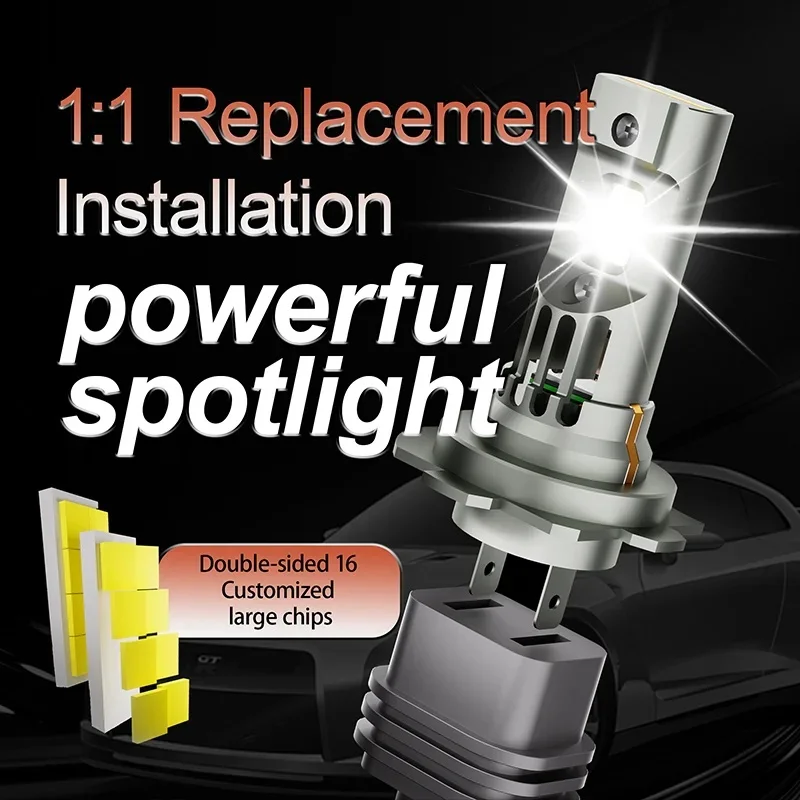 2Pcs H7 H4 LED Headlight Bulb H11 H1 9005 HB3 HB4 9006 Fog Light Canbus Wireless For Car Headlamp Auto Diode Lamps Turbo Led 12V