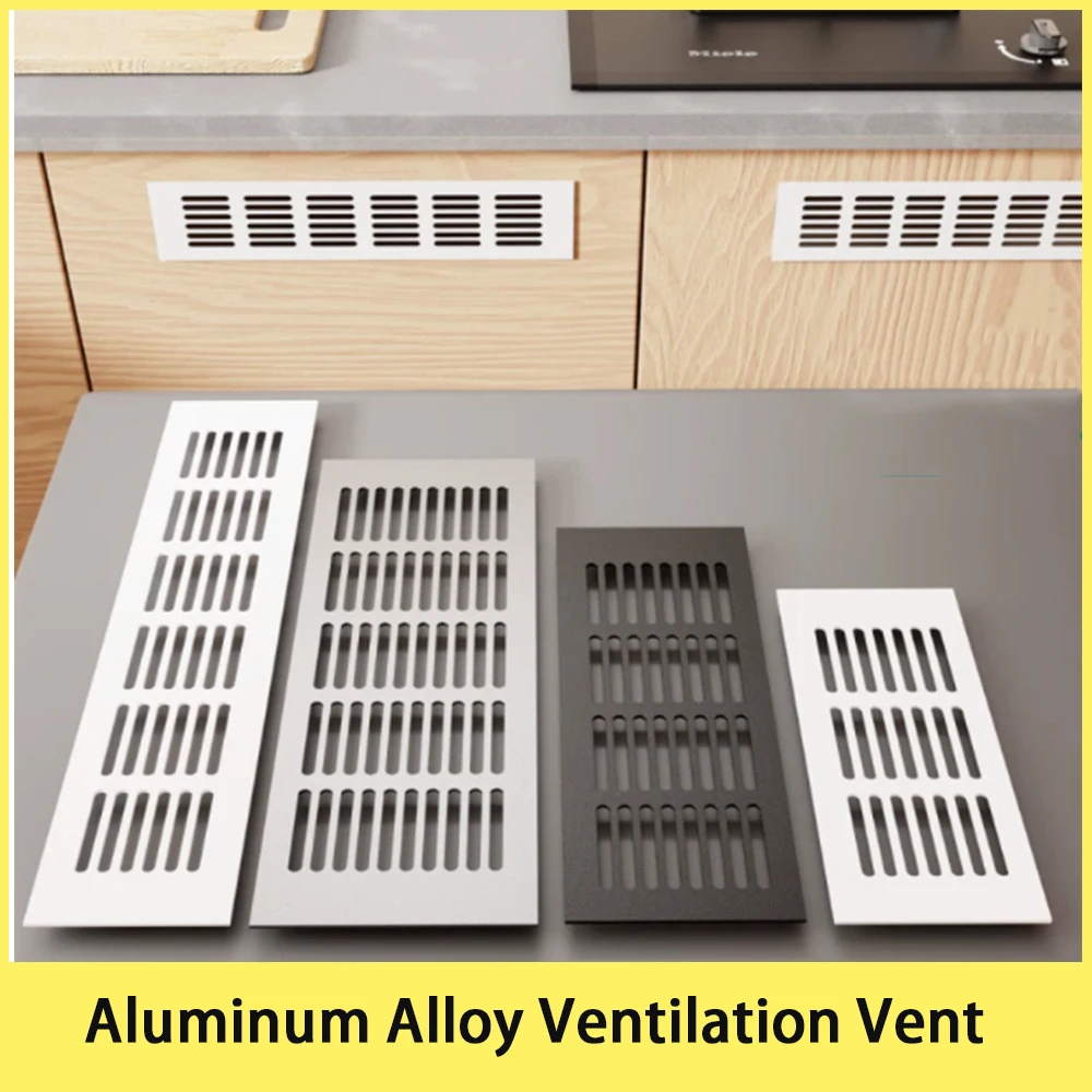

1Pcs Silvery Aluminum Alloy Vent Grille Anti-rust Breathable Mesh Vent Cover For Closet Cupboard Cabinet Door Cooling Air Outle