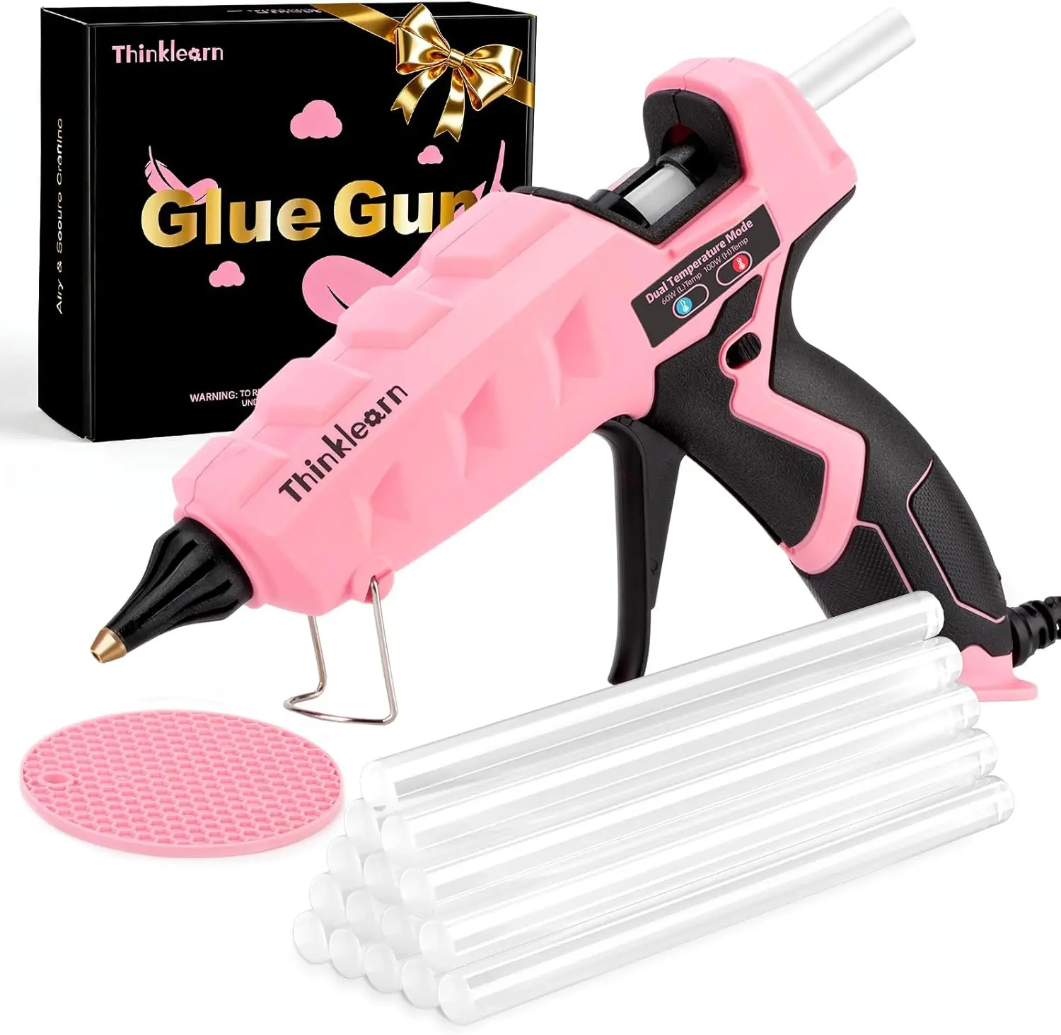 

Full Size Hot Glue Gun 60/100W Dual Power with 15 Glue Sticks, Heavy Duty Kit for Crafts, DIY, Home Repairs