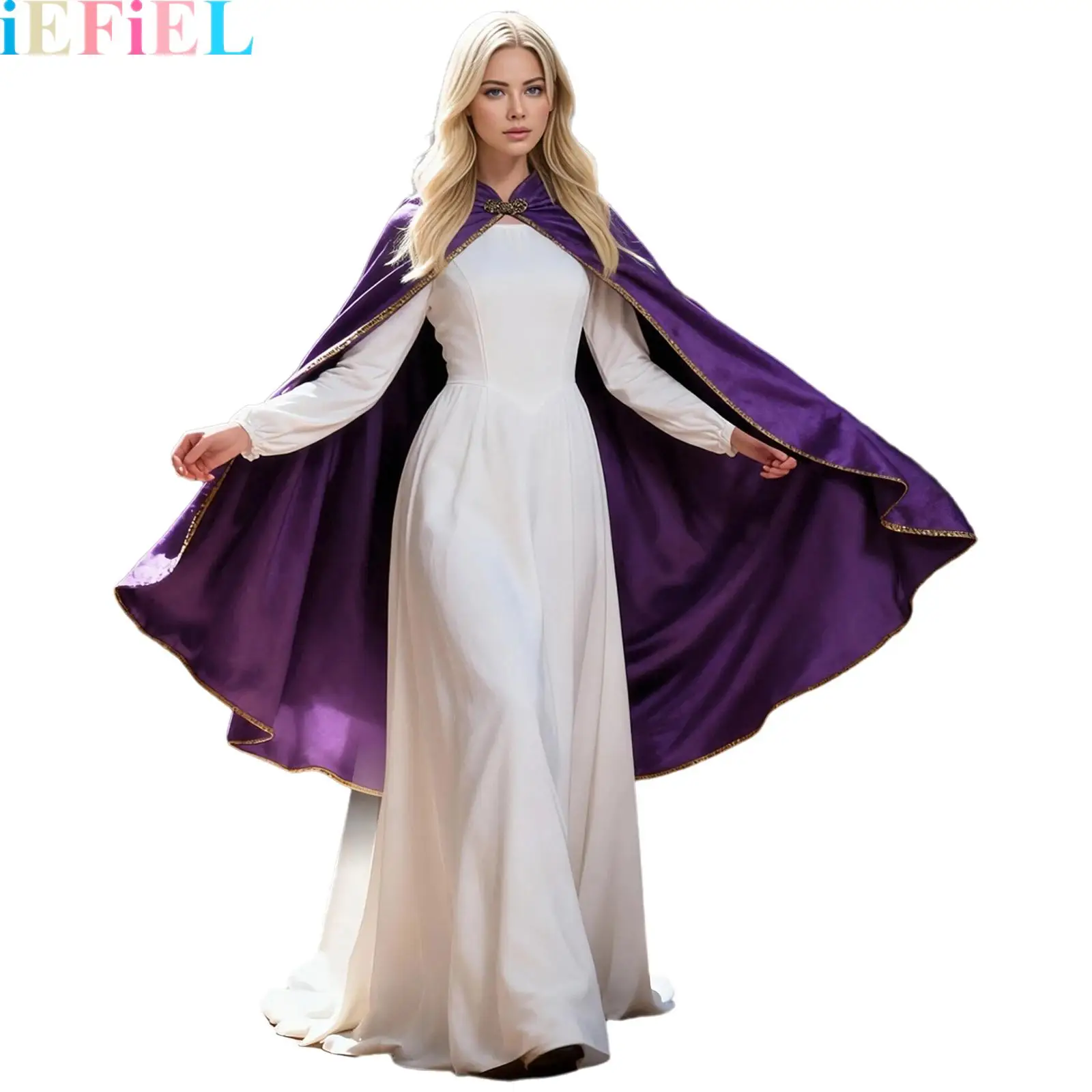 

Adults Velvet Stand Collar Cape Medieval Cloak Cape for Halloween Themed Party Cosplay Renaissance Stage Performance