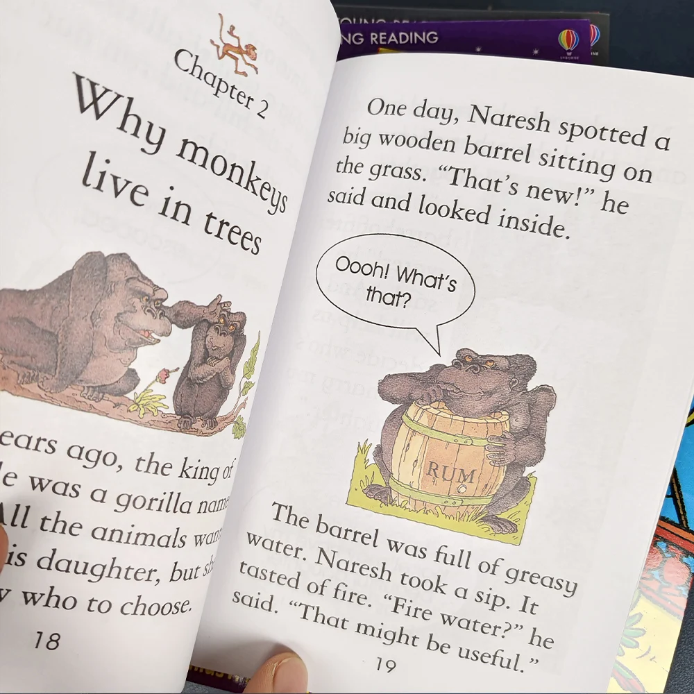 Libro de lectura de la Usborne para niños, libro en inglés de escenario 3, frase de palabra, libro de cuento de hadas en inglés, 10 libros aleatorios