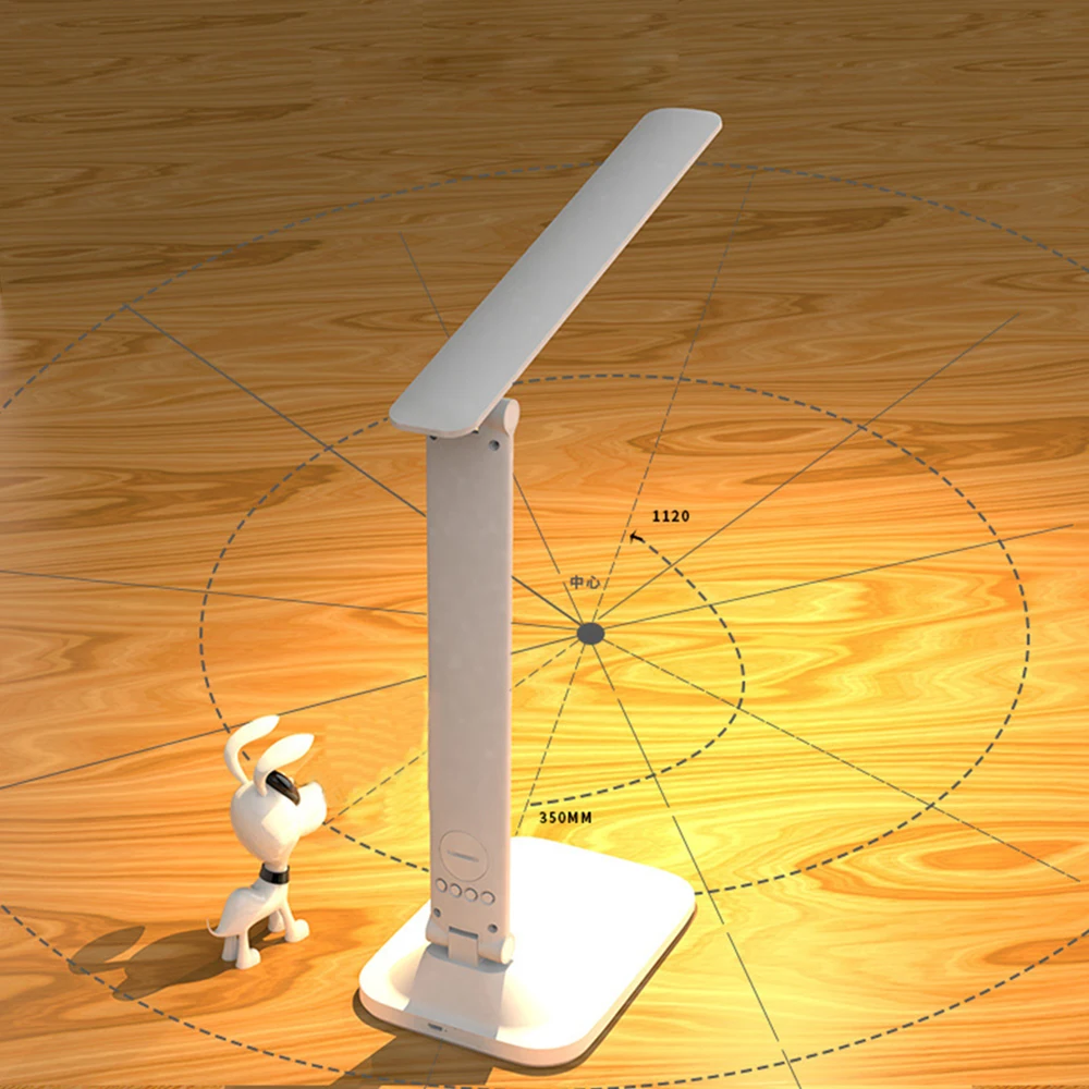 Foldable LED Table USB Charging Lamp Reading Protection 3 Color Adjustable Light Rotatable Folding Reading Lamp for Office