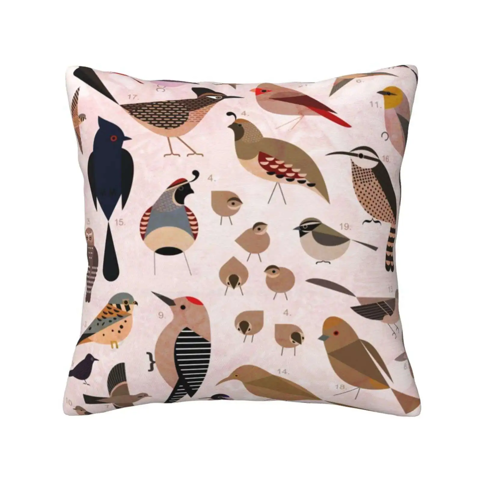 Sonoran Birds Bedroom Office Hug Pillowcase Scottpartridgeart Partridge Graphic Design Digital Illustration Jevaart Desert