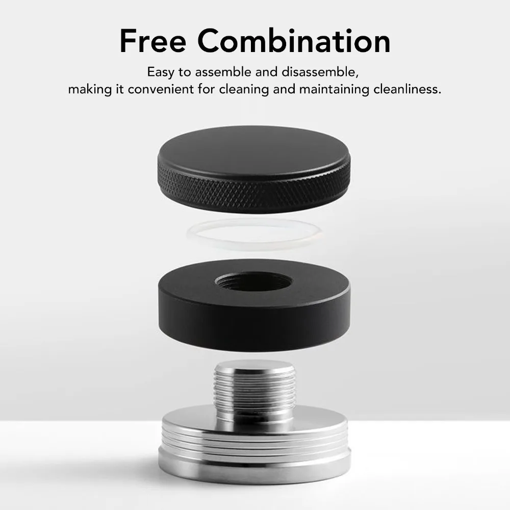 Aluminum alloy Coffee Distributor Tamper Black Color 58mm/53 Diameter Coffee Distribution Tool Durable
