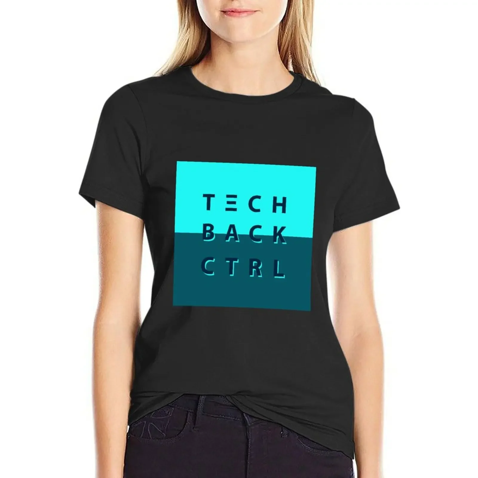 

Tech Back Control - option 2 T-Shirt new edition animal prinfor plain lady clothes plain t shirts for Women