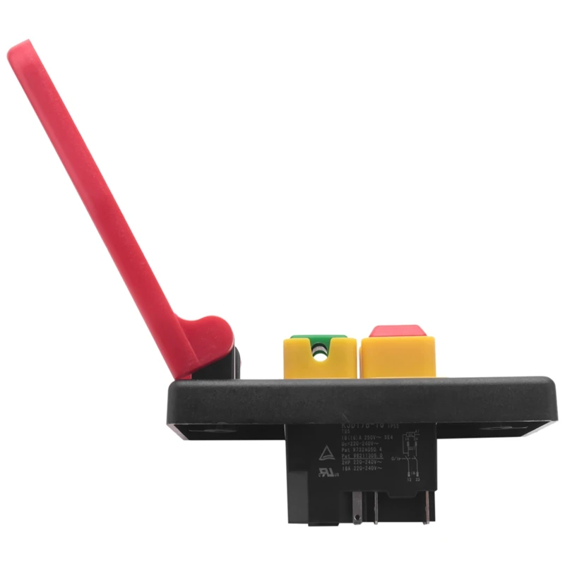 Off-On Red Cover Emergency Stop Push Button Switch 16A Power-Off/Undervoltage Protection Electromagnetic Start Switch
