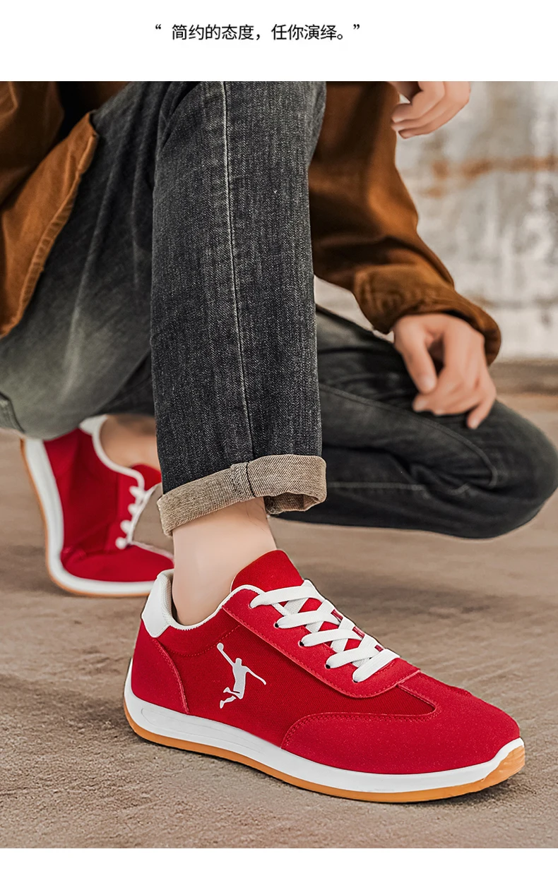 Herrenschuhe, trendige Frühlings- und Herbstschuhe, neue Modelle für den internationalen Markt, weiße, schwarze und rote Sneaker, atmungsaktive Herren-Freizeitschuhe mit weicher Sohle und niedrigem Schaft, vielseitig einsetzbar. – Detail 11
