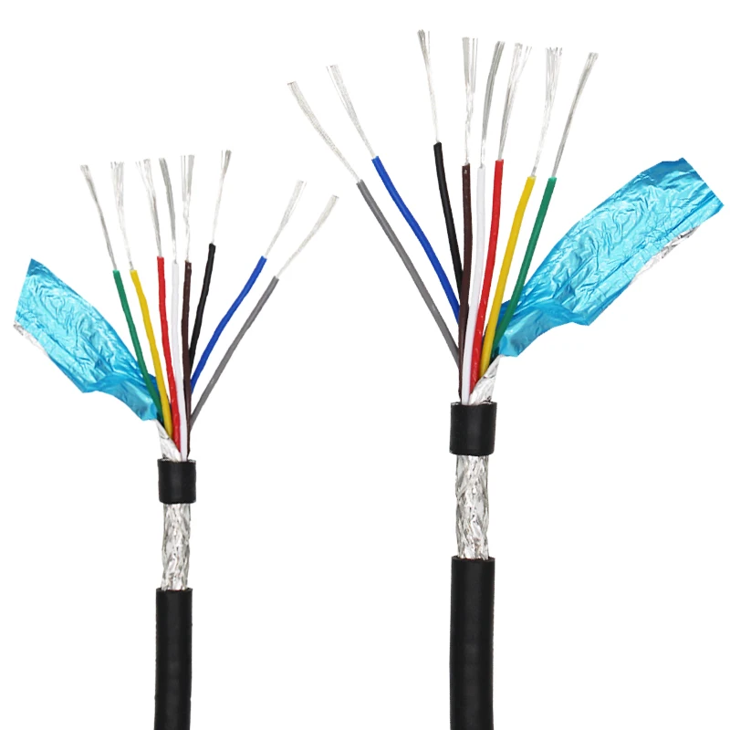 1/5/10Meters RVVP Shielded Cable 28/26/24 AWG 2/3/4/5/6/7/8/10/12/14/16 Cores Tinned Copper Wire Black Insulated PVC Audio Cable