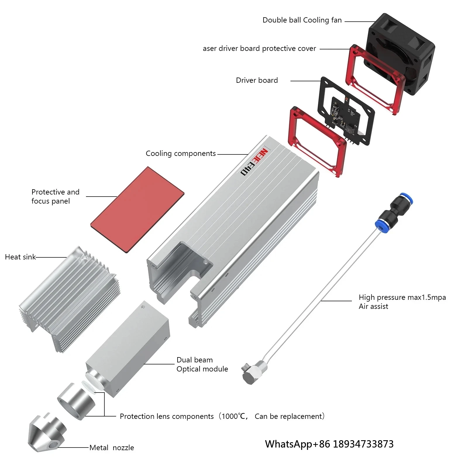 

Модуль NEJE высокой мощности E40 TTL, лазерная головка, диодный гравировальный станок для резки, лазерный модуль для профессиональной резки фанеры 20 мм