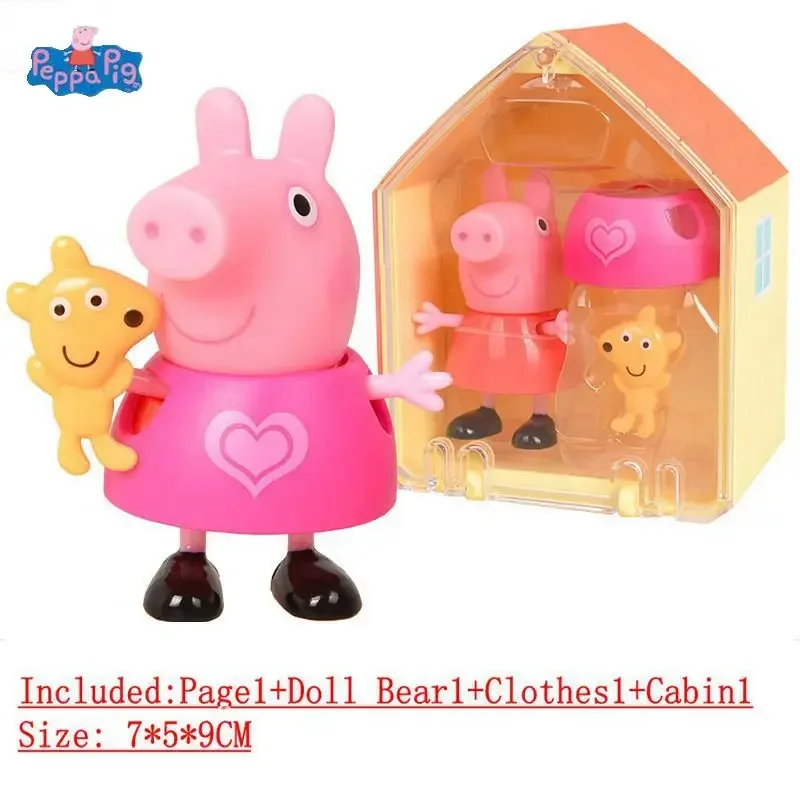 Children\'s Peppa Pig Series Doll Toys George and Friends Animal Pig Family Party Action Doll Model Boys and Girls Festival Gift