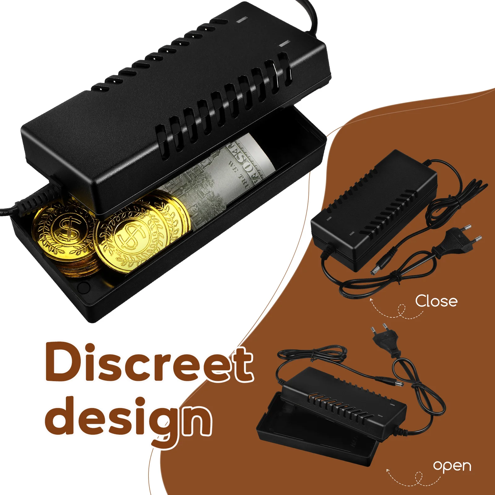 

Hidden Money Container Fake Storage Box Secret Safe Case for Valuables Travel Hider Money Hider for Travel