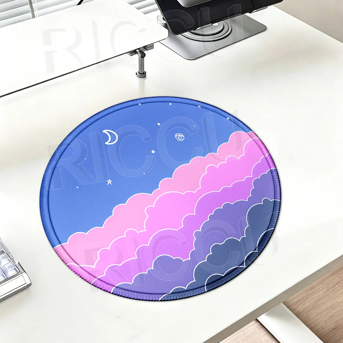 XS Cloud Gamer Small Deskmat Round Rubber Mouse Pad Lock Edge Keyboard Pad Gaming Accessories Non-slip Tapis De Souris Deskmat