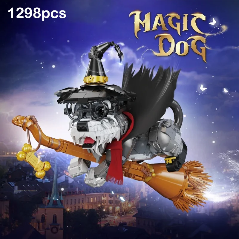 DK7057 Magic Dog Bausteine 1298PCS Multi-Szene LED Licht Modell Interaktive Haustier Spielzeug für Kinder DIY Montage kit Spielzeug
