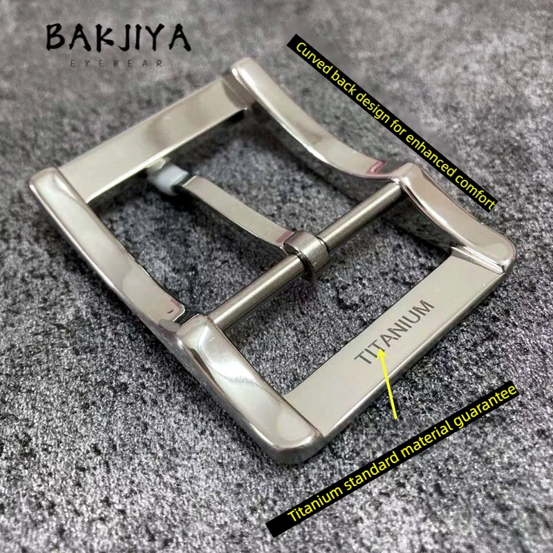 Durable Rustproof Pure Titanium Anti Allergy Belt Buckle 40mm Wide Pin Buckles Men's Belt Clasp Head Accessory