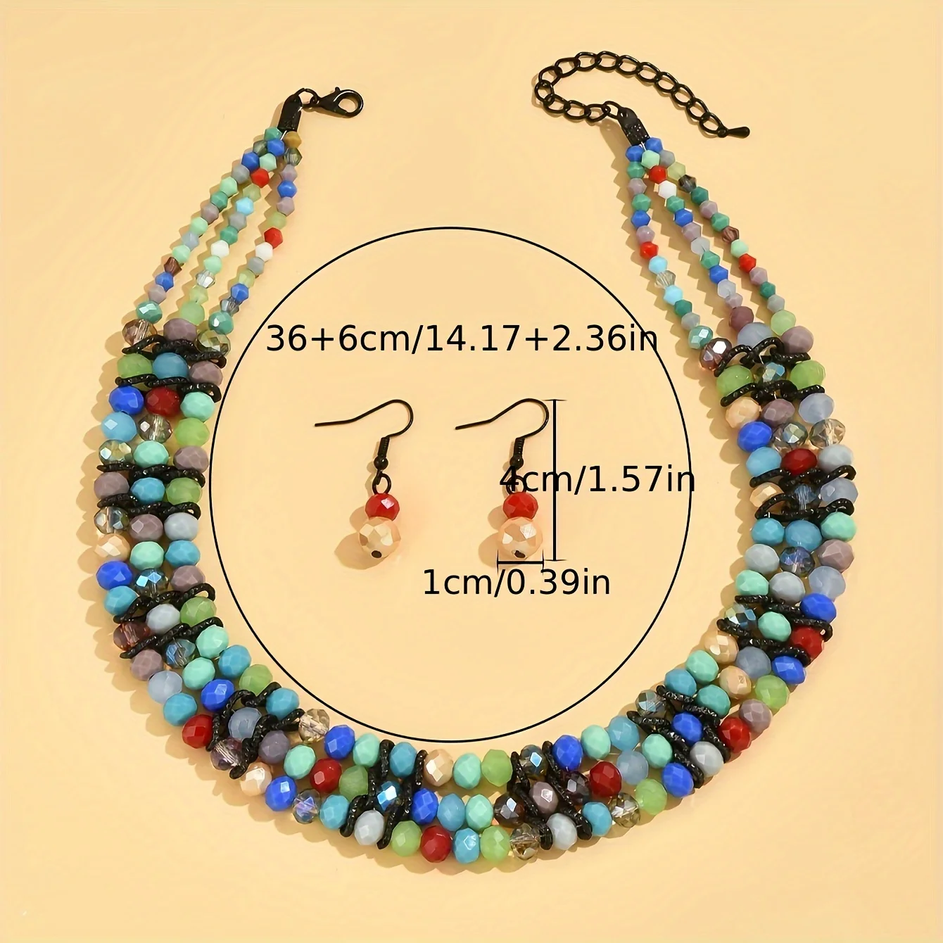 1 necklace +1 pair of earrings, Boho style, gift for girlfriend and wife, party and date wear jewelry!