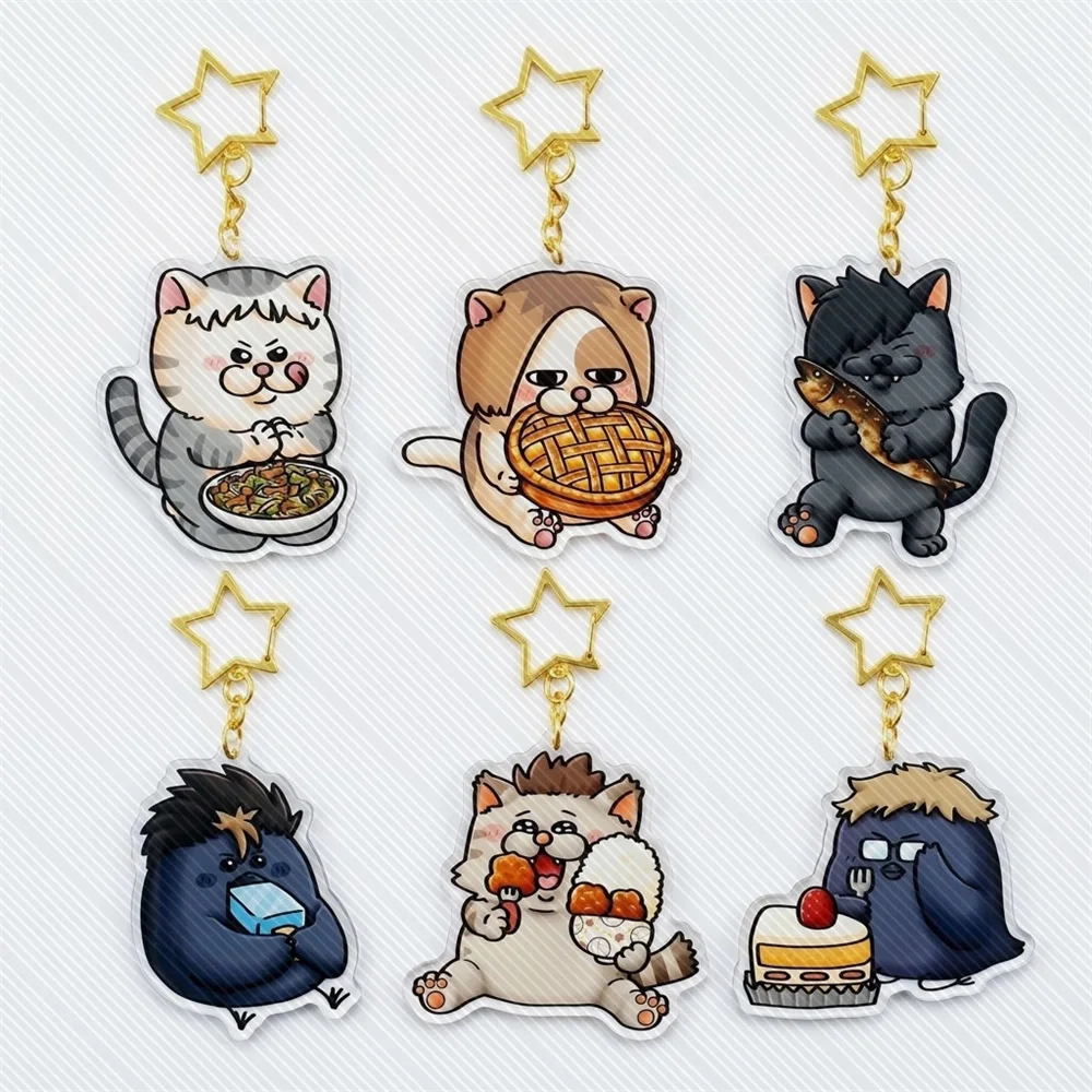 6cm Anime volleyball! Figure Acrylic Keychain Model Cosplay Characters Ornament Accessories Christmas Collection Gifts