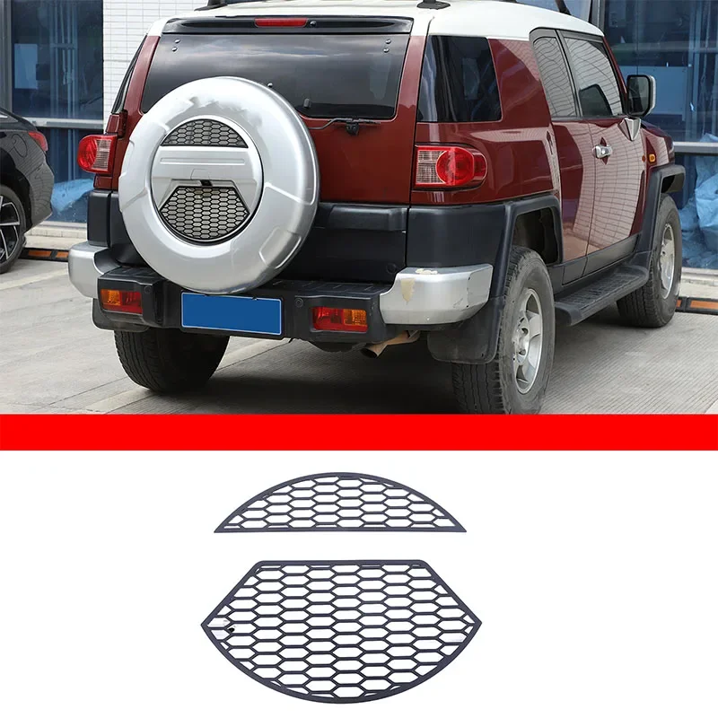 For Toyota FJ Cruiser 2007-2021 Car spare tire cover decorative patch Stainless steel + aluminum alloy Exterior accessories