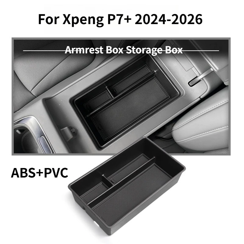 Auto-Mittelkonsole Aufbewahrungsbox für Xpeng P7+ 2024-2026 Getränkehalter Armaturenbrett-Organizer Autotür-Organizer Auto-Innenraum-Zubehör