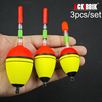 3pcs/set Fishing Buoys Big Belly Float for Night Fishing Float Fish Floats Fishing Accessories Foam Fishing Buoys