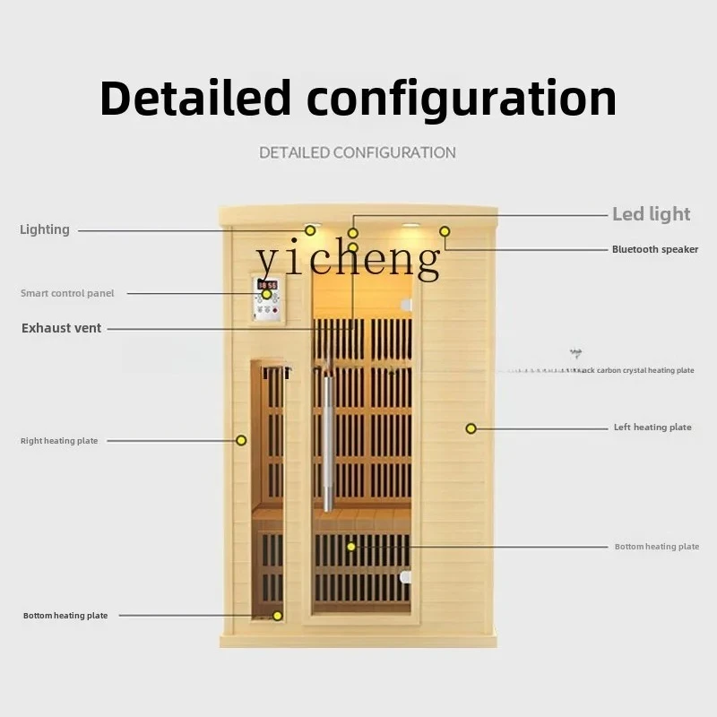 LI-19  Sauna Far Infrared Steam Room Health Physiotherapy Cabin Sweat Detoxification Single Double