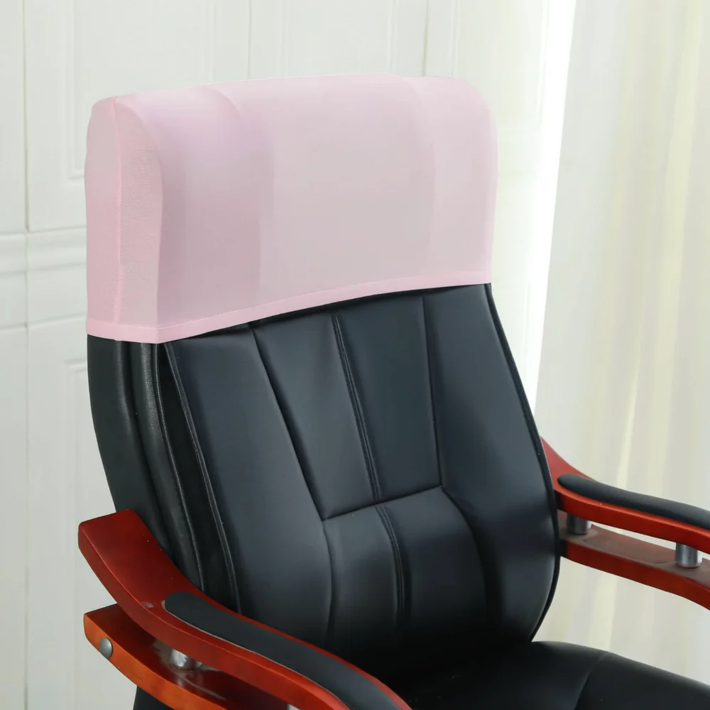 Universal Stretchy Headrest Protector For Office Chair Fabric Dustproof Slipcover Modern Home Desk Seat Accessory
