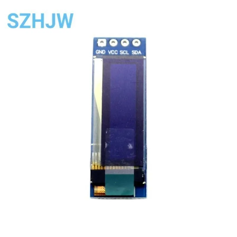 0,91 polegadas 128x32 IIC I2C branco/azul OLED LCD módulo DIY SSD1306 driver IC DC 3.3V 5V para arduino