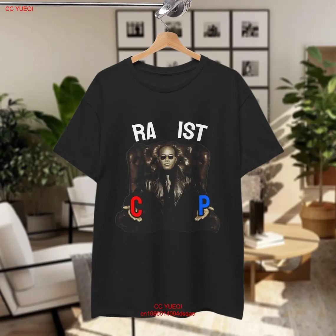 Matrix Morpheus Racist Rapist Funny Offensive T-Shirt